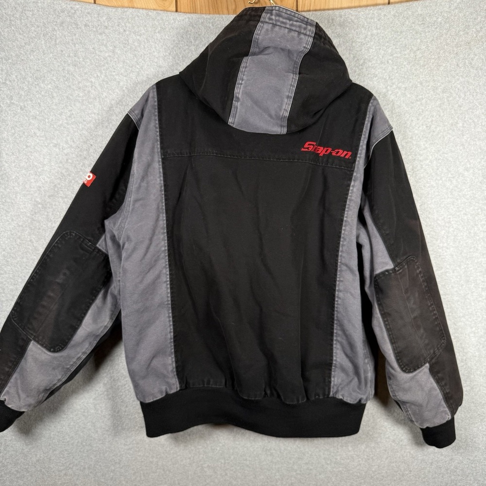 Snap-on Jacket Mens Large Vintage Faded Zip Up Work Quilted Lined Insulated - Picture 6 of 11